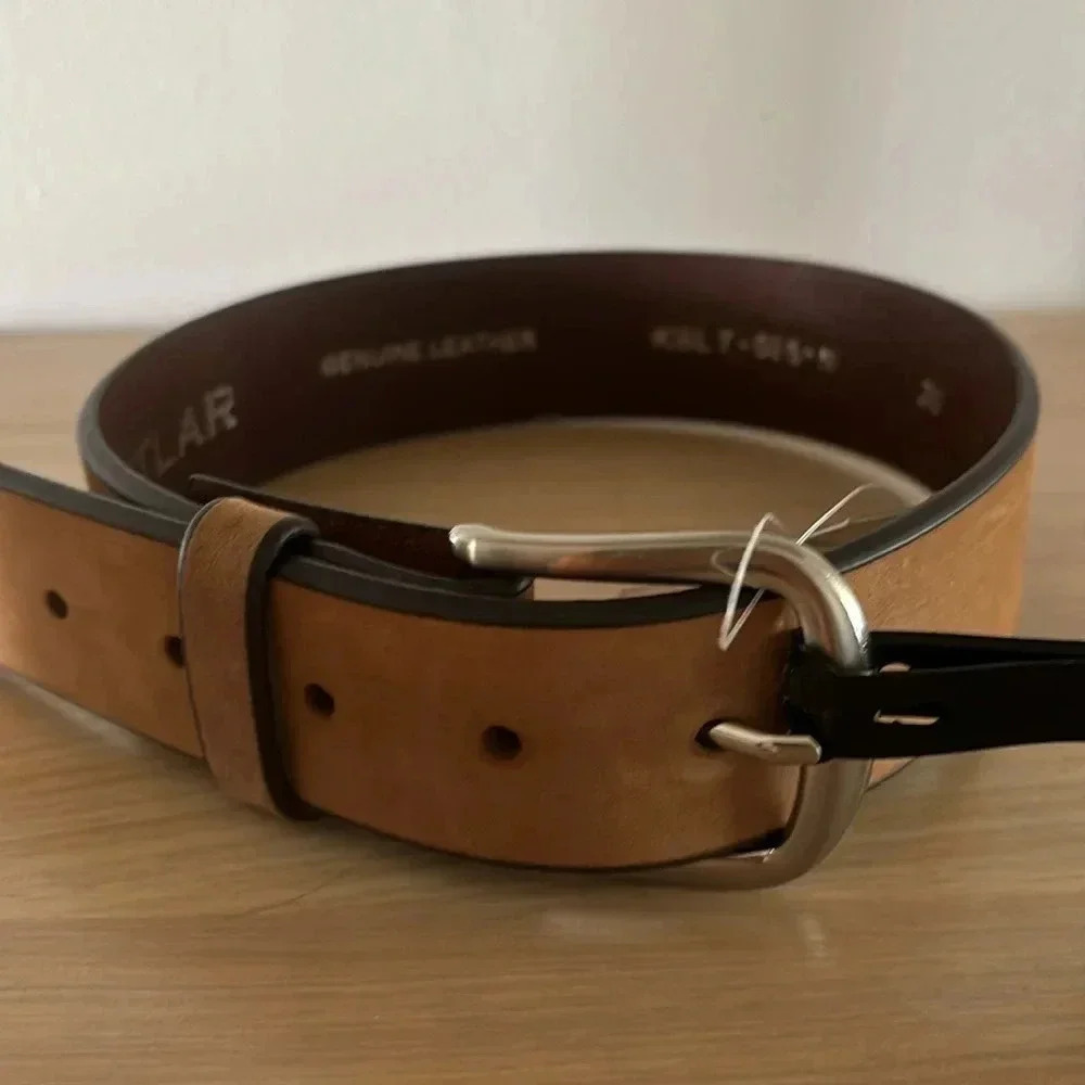 COPY - Pintlar light tan leather belt